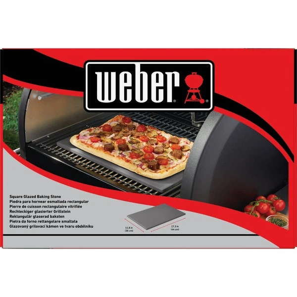 Weber Glasierter Pizzastein 18414, Eckig 44cm X 30cm 4 Weber Glasierter Pizzastein 18414, Eckig 44cm X 30cm - Image 4